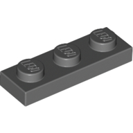 Plate 1X3 - Dark Stone Grey