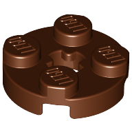 Plate 2X2 Round - Reddish Brown