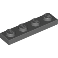 Plate 1X4 - Dark Stone Grey