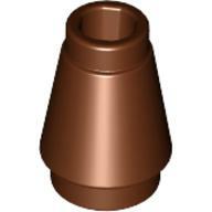 Nose Cone Small 1X1 - Reddish Brown