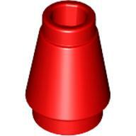 Nose Cone Small 1X1 - Bright Red
