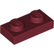 Plate 1X2 - Dark Red