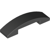 Plate W. Bow 1X4X2/3 - Black
