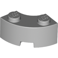 Brick 2X2W.Inside And Outs.Bow - Medium Stone Grey