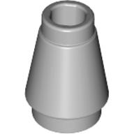 Nose Cone Small 1X1 - Medium Stone Grey