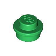 Plate 1X1 Round - Dark Green