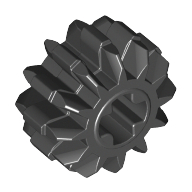 Double Conical Wheel Z12 1M - Black