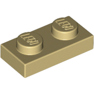 Plate 1X2 - Brick Yellow
