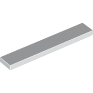 Flat Tile 1X6 - White