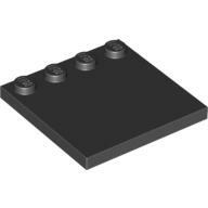 Plate 4X4 W. 4 Knobs - Black