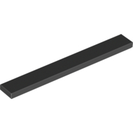 Flat Tile 1X8 - Black