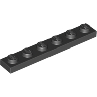 Plate 1X6 - Black