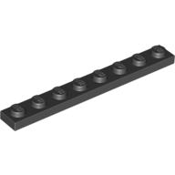 Plate 1X8 - Black