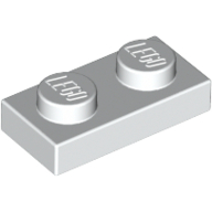 Plate 1X2 - White
