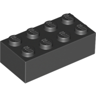 Brick 2X4 - Black