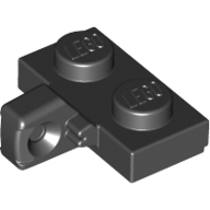 Plate 1X2 W. Stub/Vertical - Black