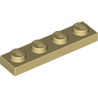 Plate 1X4 - Brick Yellow