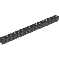 Brick 1X16, Minuscule4,9 - Black