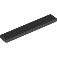 Flat Tile 1X6 - Black
