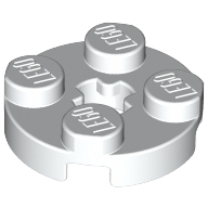 Plate 2X2 Round - White