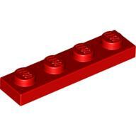 Plate 1X4 - Bright Red