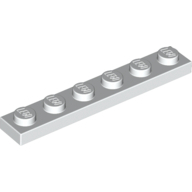 Plate 1X6 - White