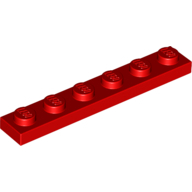 Plate 1X6 - Bright Red