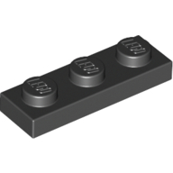 Plate 1X3 - Black