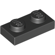 Plate 1X2 - Black
