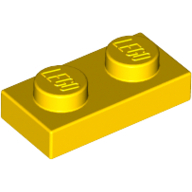 Plate 1X2 - Bright Yellow