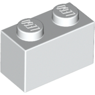 Brick 1X2 - White