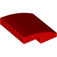 Plate W. Bow  2X2X2/3 - Bright Red