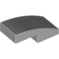 Plate W. Bow 1X2X2/3 - Medium Stone Grey