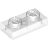 Plate 1X2 - Transparent