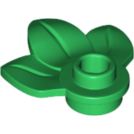 Plant, W/ Plate 1X1, No. 1 - Dark Green