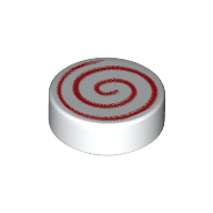 Flat Tile 1X1, Round, No. 213 - White