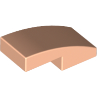 Plate W. Bow 1X2X2/3 - Light Nougat
