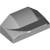 Plate W. Bows 2X1 - Medium Stone Grey