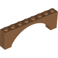Brick W. Bow 1X8X2 - Medium Nougat