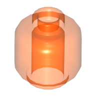 Mini Head - Tr. - Transparent Fluorescent Reddish Orange