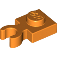 Plate 1X1 W. Holder - Bright Orange