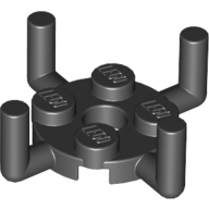 Plate Round 2X2 W. Ver.Shaft - Black