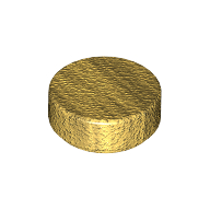 Flat Tile 1X1, Round - Warm Gold