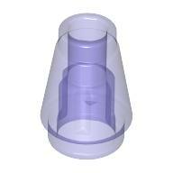 Nose Cone Small 1X1 - Tr - Transparent Bright Violet