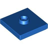 Plate 2X2 W 1 Knob - Bright Blue