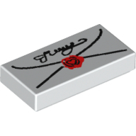 Flat Tile 1X2 No. 55 - White