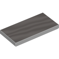 Flat Tile 2X4, No. 166 - Silver Ink