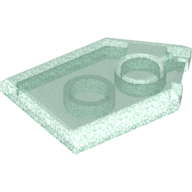 Flat Tile 2X3 W/ Angle - Transparent Light Blue With Opalescence