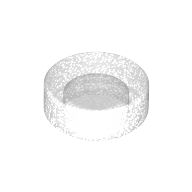 Flat Tile 1X1, Round - Transparent With Opalescence