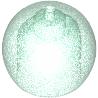Mini Helmet, No. 253 - Transparent Light Blue With Opalescence